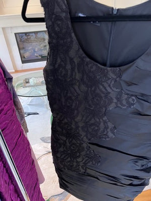 Rinascimento Black Dress, Made in Italy- Size L