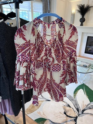 Gucci 100% Silk Blouse- Size 46