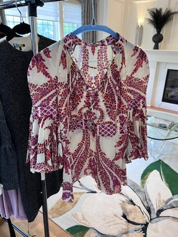 Gucci 100% Silk Blouse- Size 46