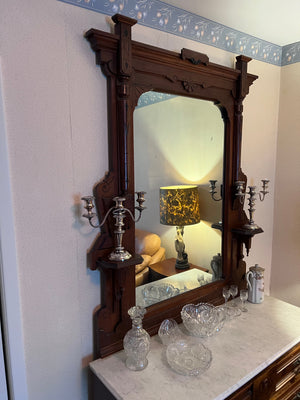 Beautiful Antique Victorian Marble Top Dresser with mirror