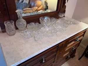 17 piece elegant cut crystal lot