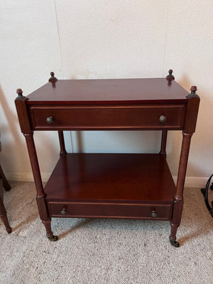 Vintage Bombay Company 2-Tier Table on Casters