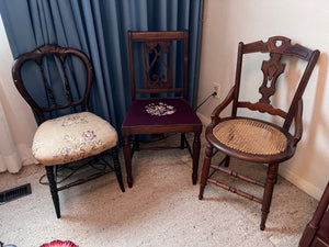 3 Vintage Accent Chairs