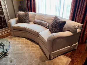 Woodmark 'A Howard Miller Company' Contemporary Curved Sofa