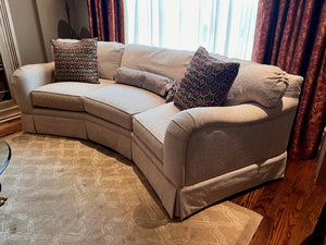 Woodmark 'A Howard Miller Company' Contemporary Curved Sofa