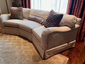 Woodmark 'A Howard Miller Company' Contemporary Curved Sofa
