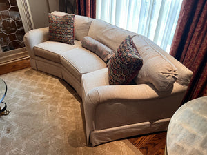 Woodmark 'A Howard Miller Company' Contemporary Curved Sofa