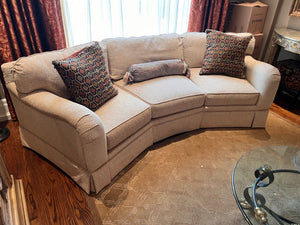 Woodmark 'A Howard Miller Company' Contemporary Curved Sofa