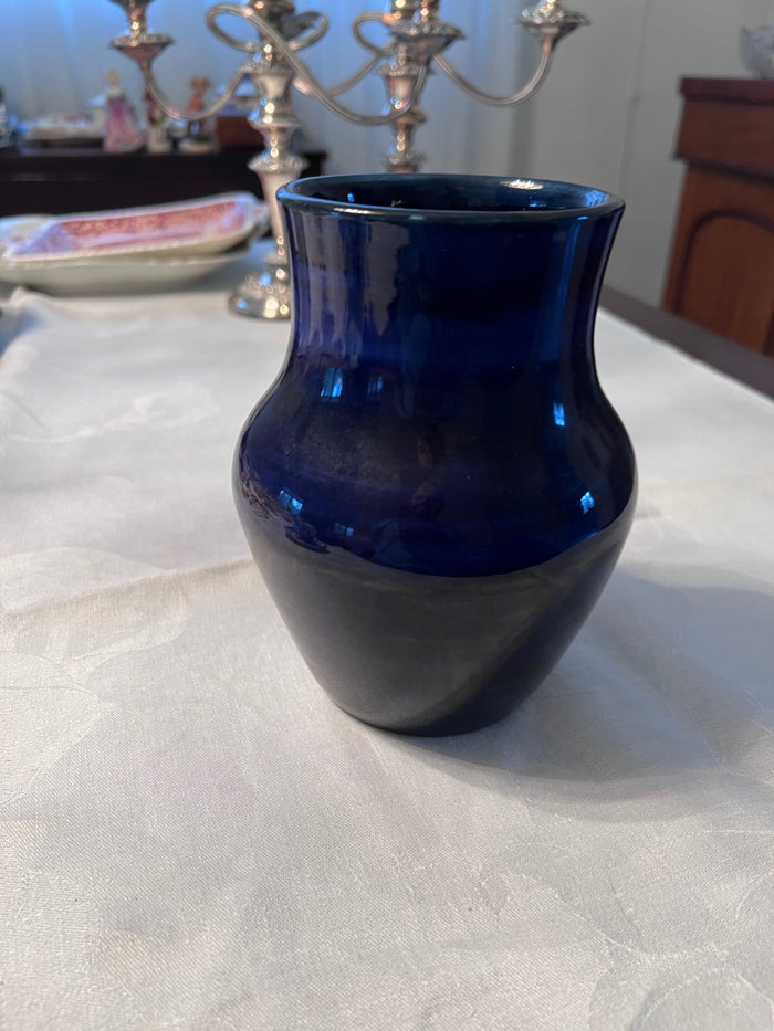 Moorcroft Solid Blue Vase