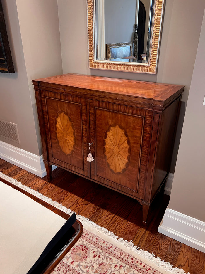 Ornate Burled Wood Cabinet