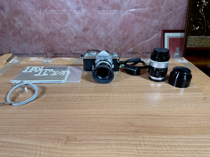 Vintage Nikon Nikkormat FTN 35mm SLR Film Camera with Lens