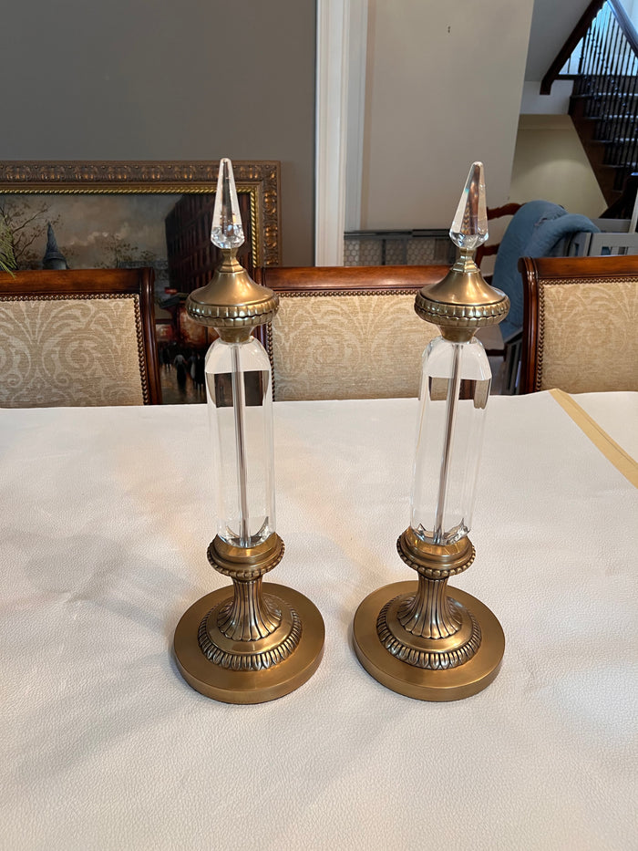 Pair of Decorative Acrylic Pillars