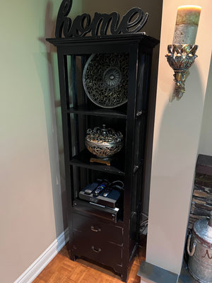 Black Shelving Unit