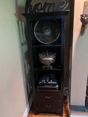 Black Shelving Unit