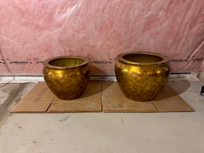 Pair of Gold Italian Planters from Martin Daniels