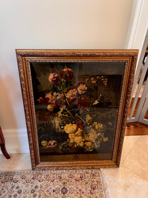 A Fruit Piece In The Cabinet At Houghton After Jan Van Huysum Framed Print