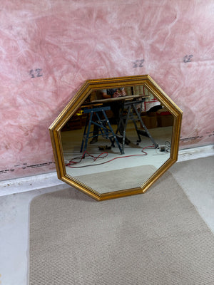 Octagonal Gold Mirror