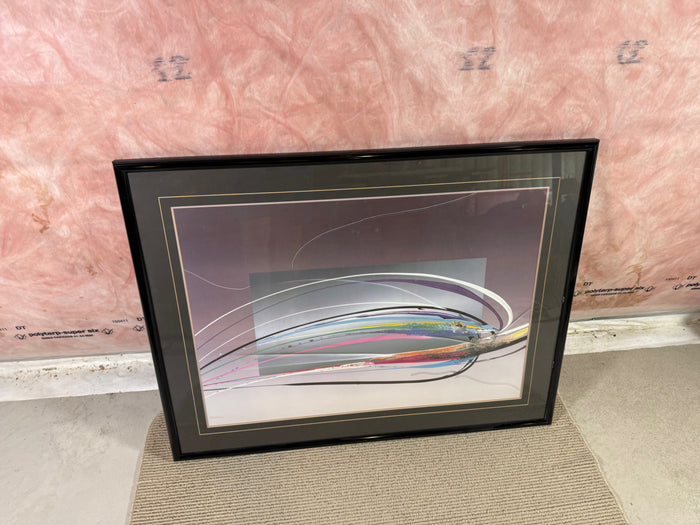 Elba Alvarez Framed Abstract Signed Print