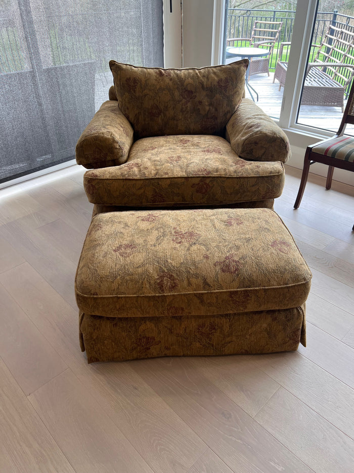 Thomasville Large Armchair with Ottoman