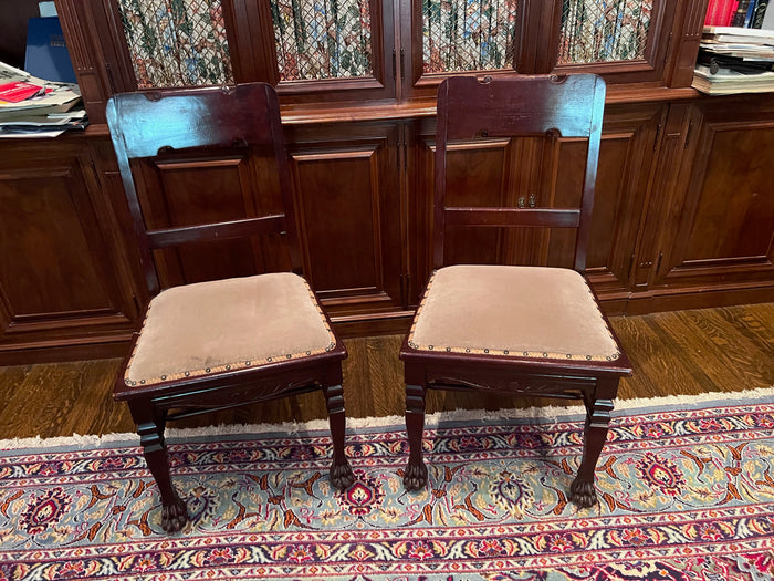 Pair of Antique Chairs, Clawed Feet