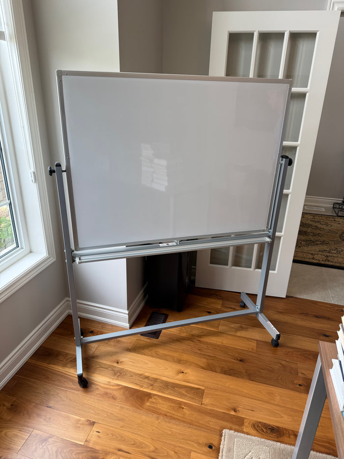 Mobile tilt revolving white board