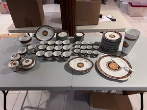 Bacchus T. Limoges 'Versace Style' Dessert Set- Service for 12
