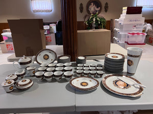 Bacchus T. Limoges 'Versace Style' Dessert Set- Service for 12