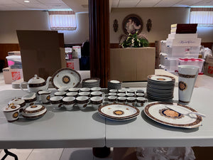 Bacchus T. Limoges 'Versace Style' Dessert Set- Service for 12