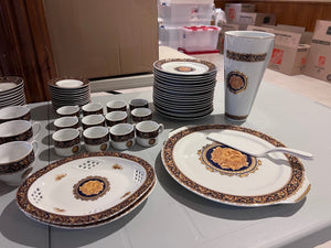 Bacchus T. Limoges 'Versace Style' Dessert Set- Service for 12