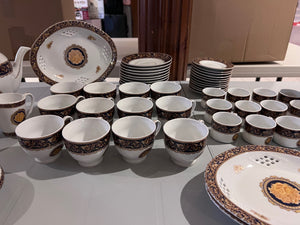 Bacchus T. Limoges 'Versace Style' Dessert Set- Service for 12