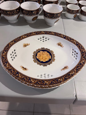 Bacchus T. Limoges 'Versace Style' Dessert Set- Service for 12