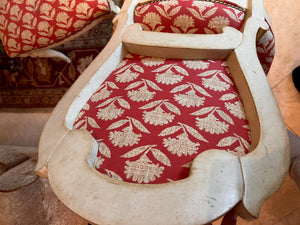 Pair of Hickory White Red Upholstered Accent Chairs