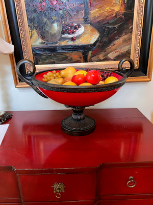 John-Richard Red Pedestal Bowl