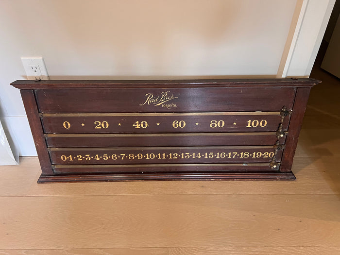 Reid Bros Toronto Antique Billiard Scoreboard