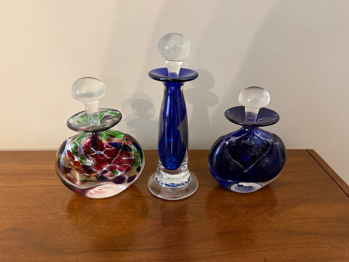 S. Bisley Art Glass Snuff Bottle Lot