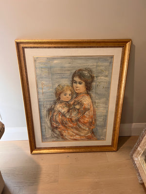 Stephanie & Child by Edna Hibel Limited Edition Print 580/1000