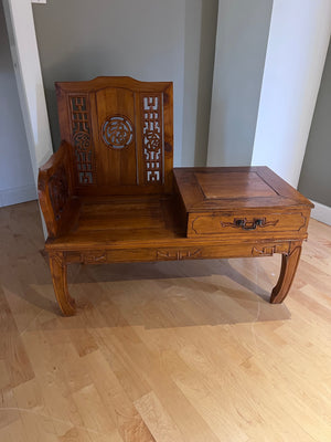 Beautiful Oriental Style Telephone Bench