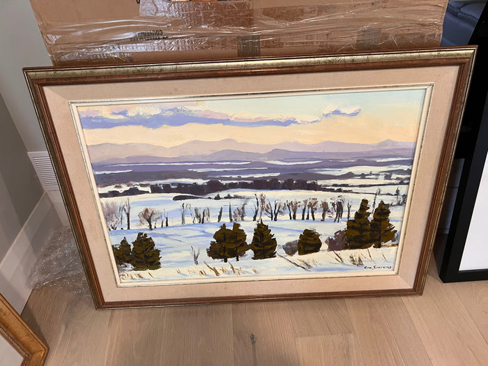 RONALD (RON) SIMPKINS (CANADIAN, B.1942) 'Winter Panorama', 1987 Original Oil on Canvas (*paid $1,540 in 1987 from Sotheby's)