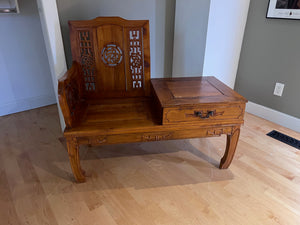 Beautiful Oriental Style Telephone Bench