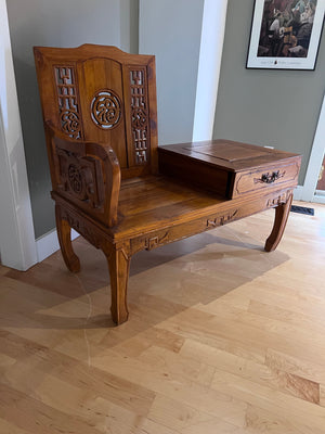 Beautiful Oriental Style Telephone Bench