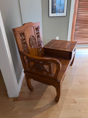 Beautiful Oriental Style Telephone Bench