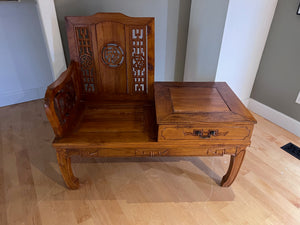 Beautiful Oriental Style Telephone Bench