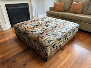 Upholstered storage ottoman