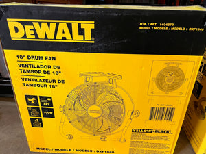 BRAND NEW DeWalt 18" Drum Fan