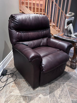 The Brick Brown Leather-Look Lift Chair/Recliner