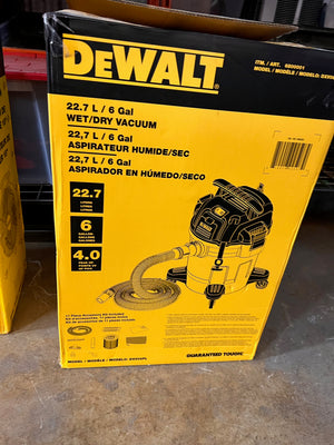 BRAND NEW DeWalt 22.7L/6 Gal Wet/Dry Vacuum