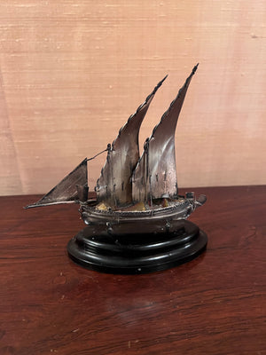Victor Azzopardi Small Sterling Silver Model Ship