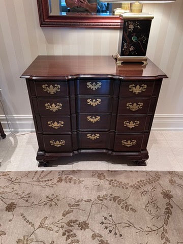 Vintage Ethan Allen Georgian Court Solid Cherry Block Front Bachelor's Chest # 1