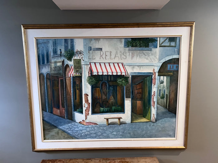 Painting, Cafe Scene by Charles Benolt