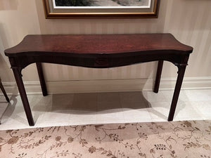 Antique Georgian Mahogany Serpentine Serving/Console Table
